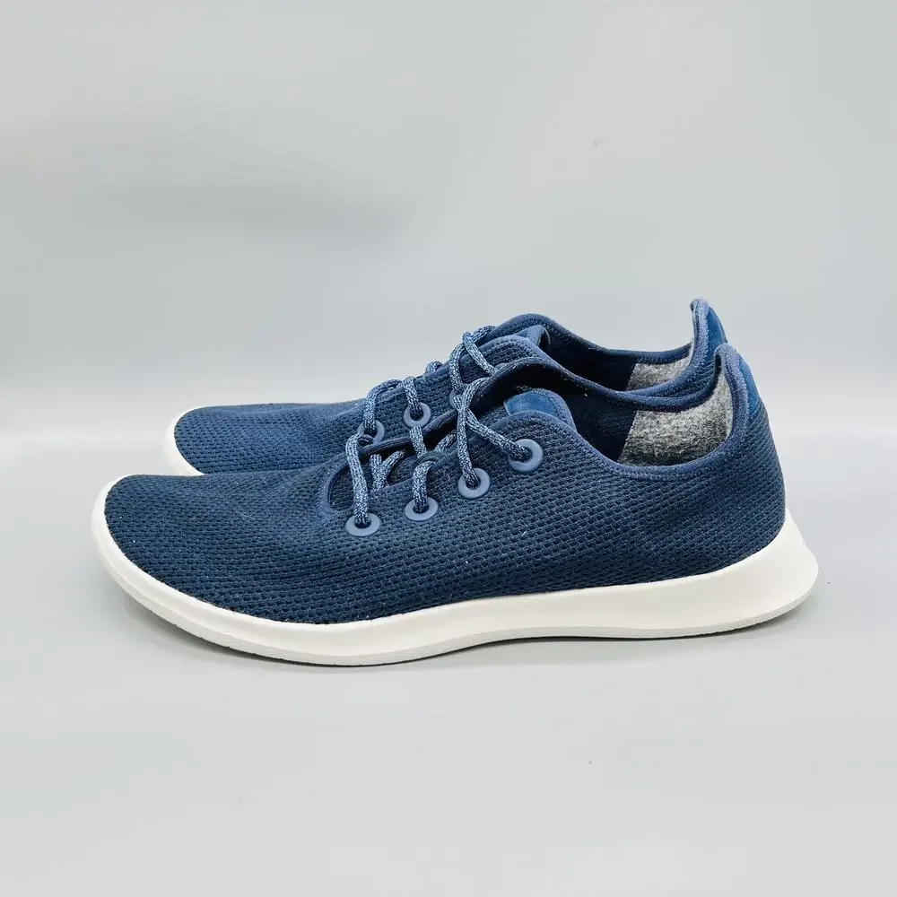 Allbirds Shoes Mens 14 Blue Knit Tree Runner Casual Sneakers Comfort Walking